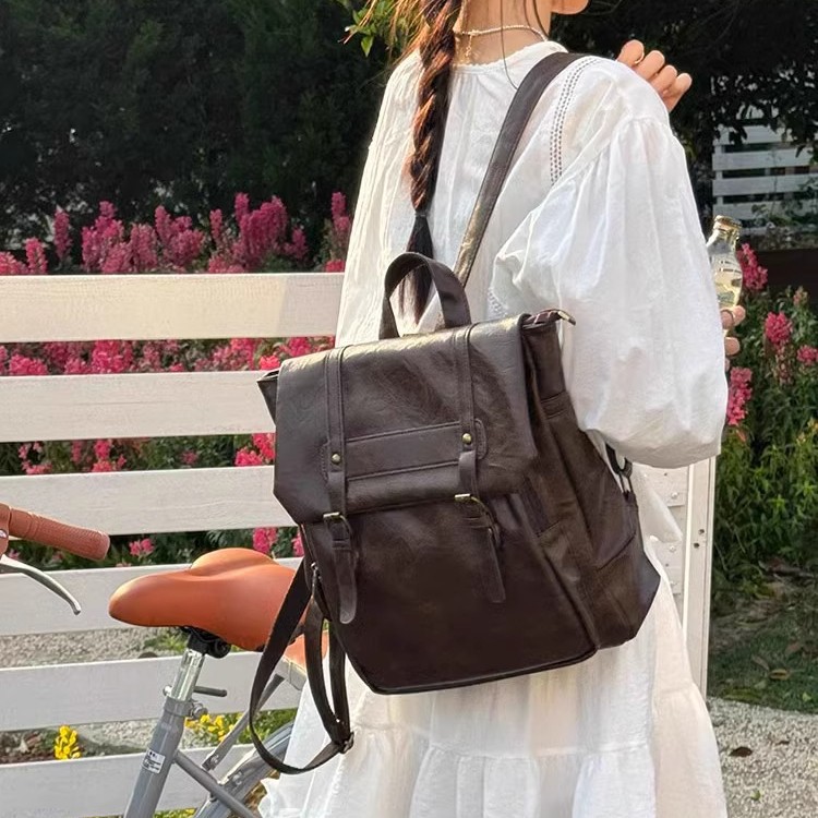 Women Casual Backpack PU Leath - Interior Design Women 评论和价格